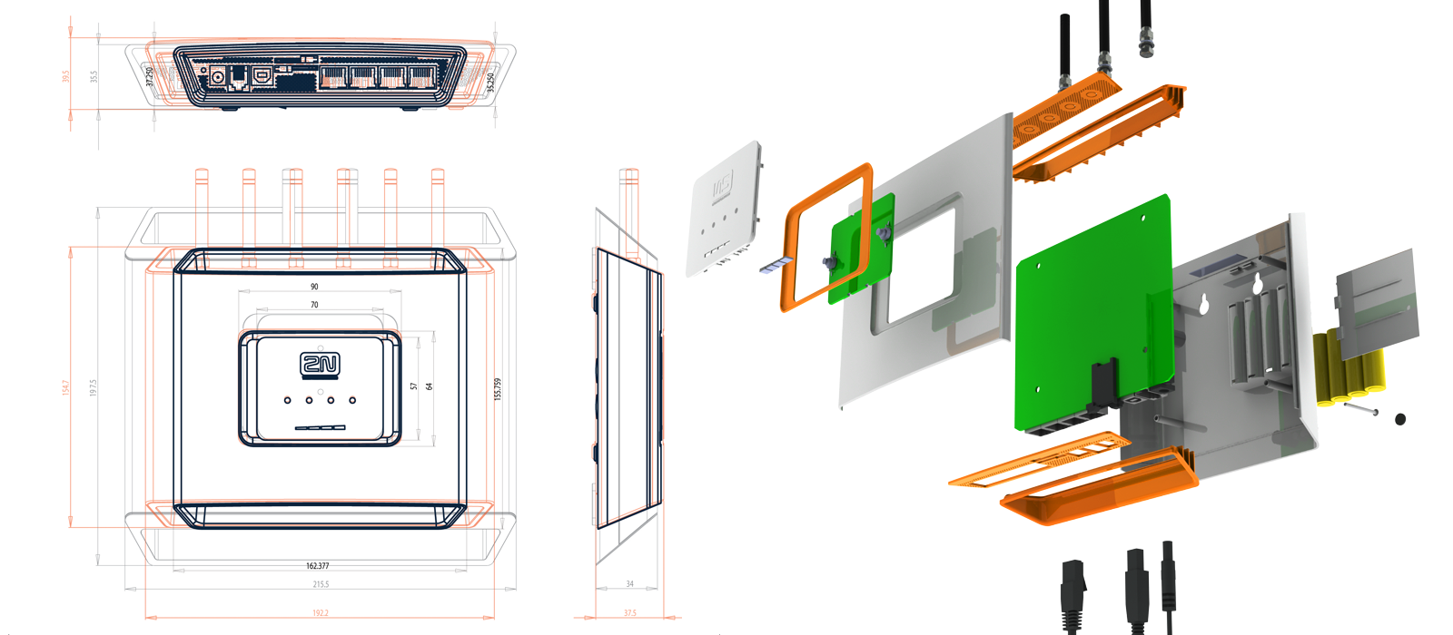 2N wi-fi router sketches